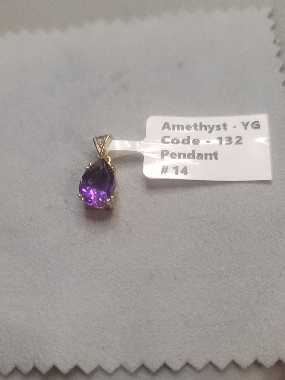 Amethyst Teardrop Pendant - Picture 3 of 4